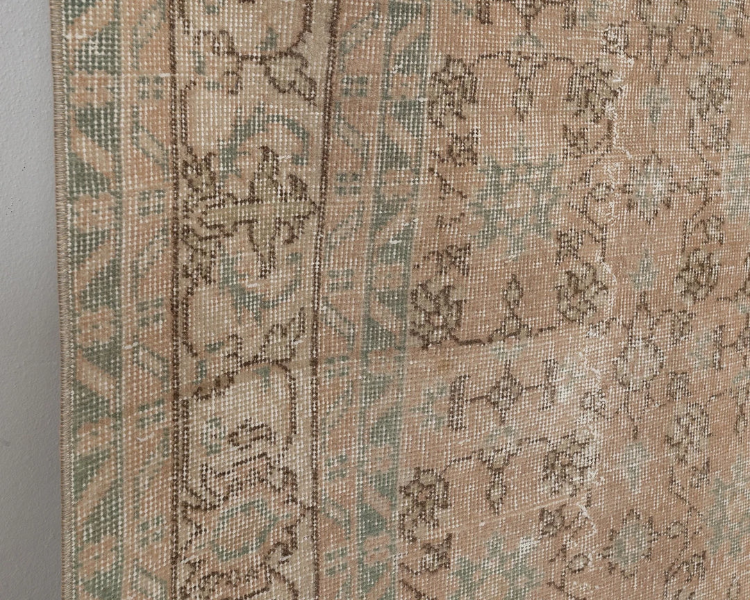 Multicolor Turkish Oushak Rug 6'6" x 9'8" Hand-Knotted | No. VR44668