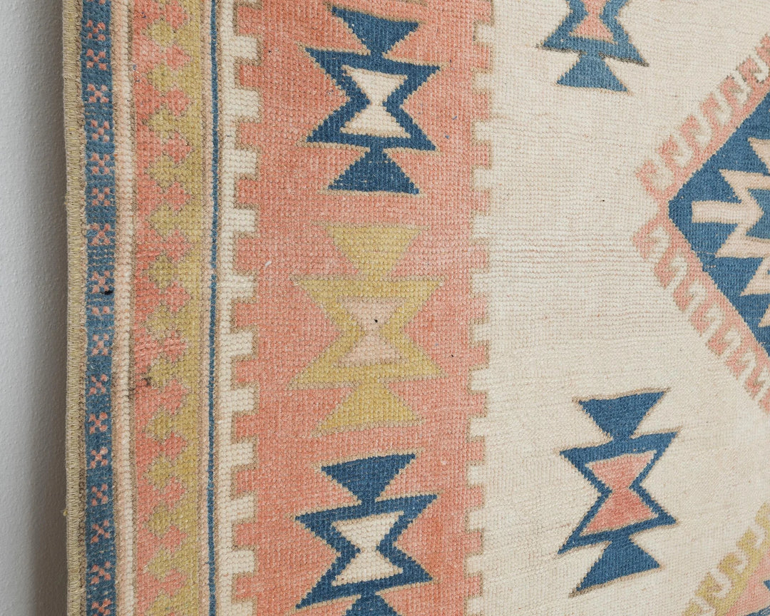 Beige Turkish Oushak Rug 5' 5" x 7' 1" Hand-Knotted | No. VR44684