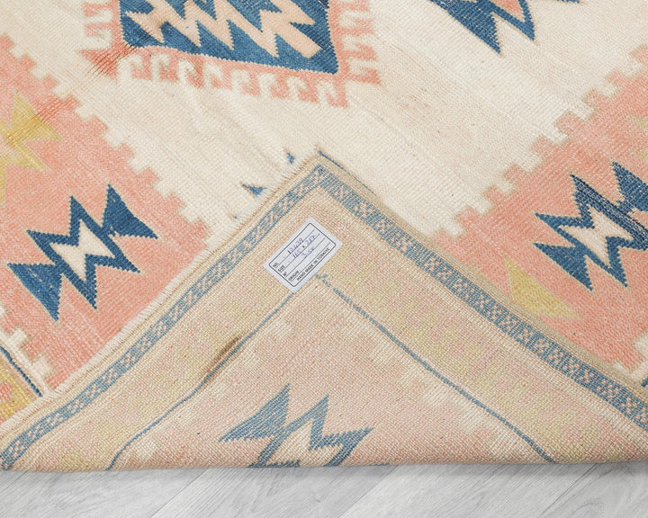 Beige Turkish Oushak Rug 5' 5" x 7' 1" Hand-Knotted | No. VR44684