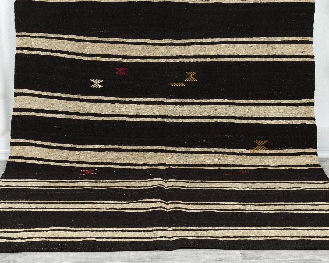Multicolor Turkish Kilim Rug 5' 7" x 10' 1" Flat-Weave | No. VR44710