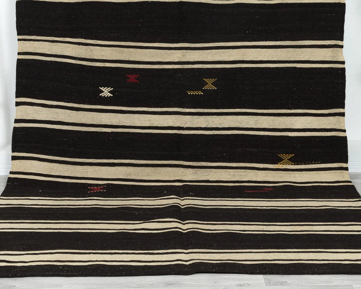 Multicolor Turkish Kilim Rug 5' 7" x 10' 1" Flat-Weave | No. VR44710