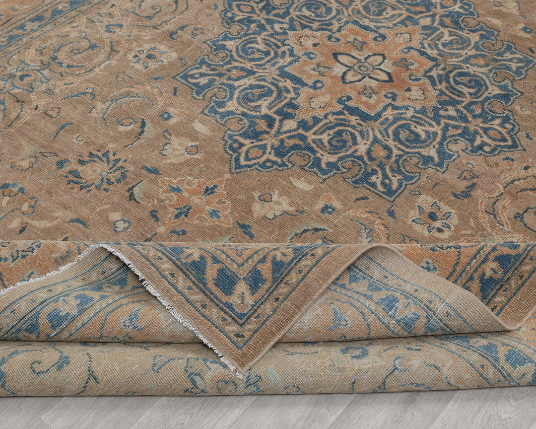 Multicolor Turkish Oushak Rug 7' 3" x 10' 8" Hand-Knotted | No. VR44927