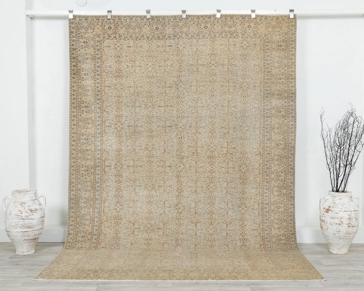 Multicolor Turkish Oushak Rug 6'8" x 9'8" Hand-Knotted | No. VR45049
