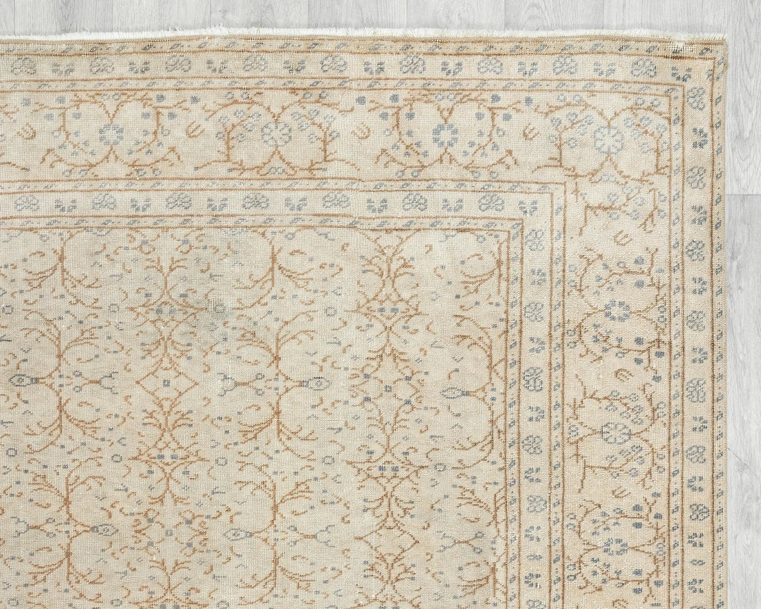 Multicolor Turkish Oushak Rug 6'8" x 9'8" Hand-Knotted | No. VR45049