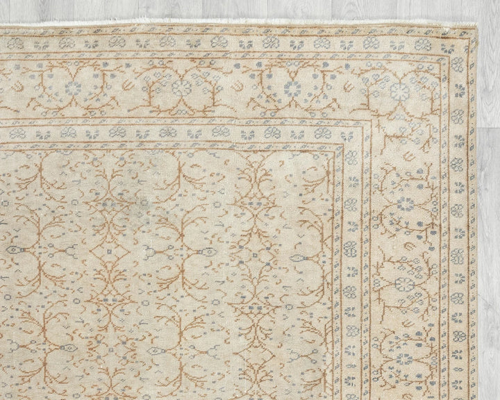 Multicolor Turkish Oushak Rug 6'8" x 9'8" Hand-Knotted | No. VR45049