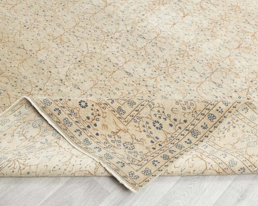 Multicolor Turkish Oushak Rug 6'8" x 9'8" Hand-Knotted | No. VR45049