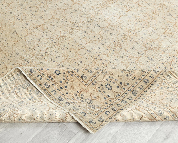 Multicolor Turkish Oushak Rug 6'8" x 9'8" Hand-Knotted | No. VR45049