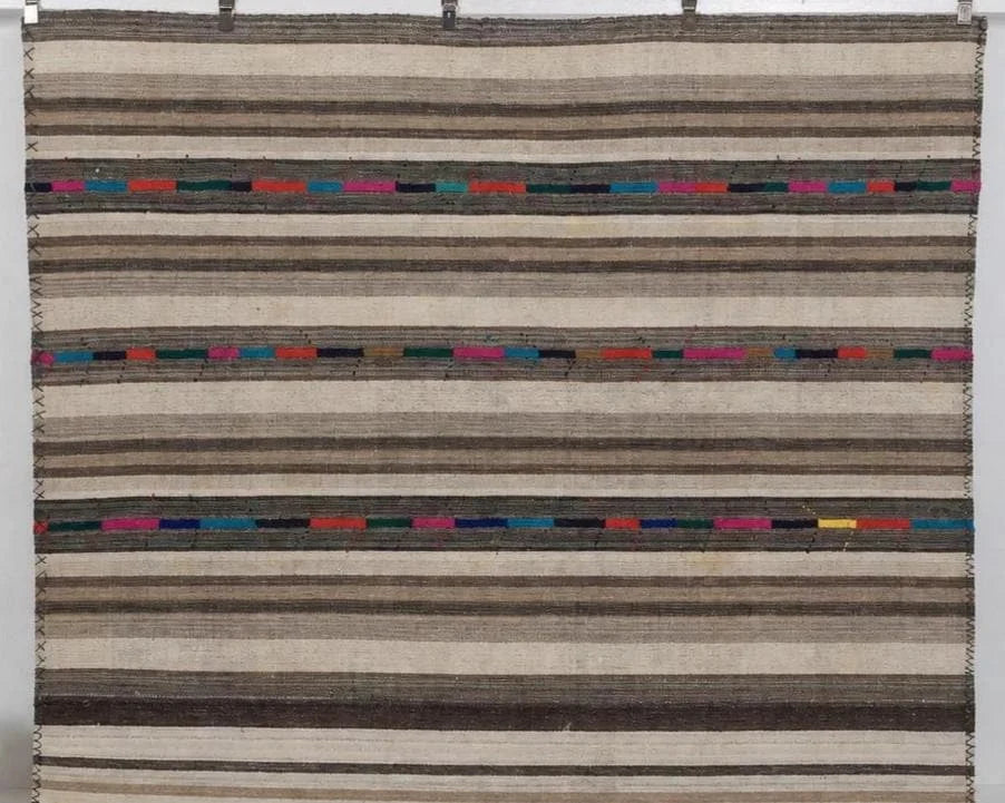 Multicolor Turkish Kilim Rug 7' 11" x 10' 6" Flat-Weave | No. VR45127