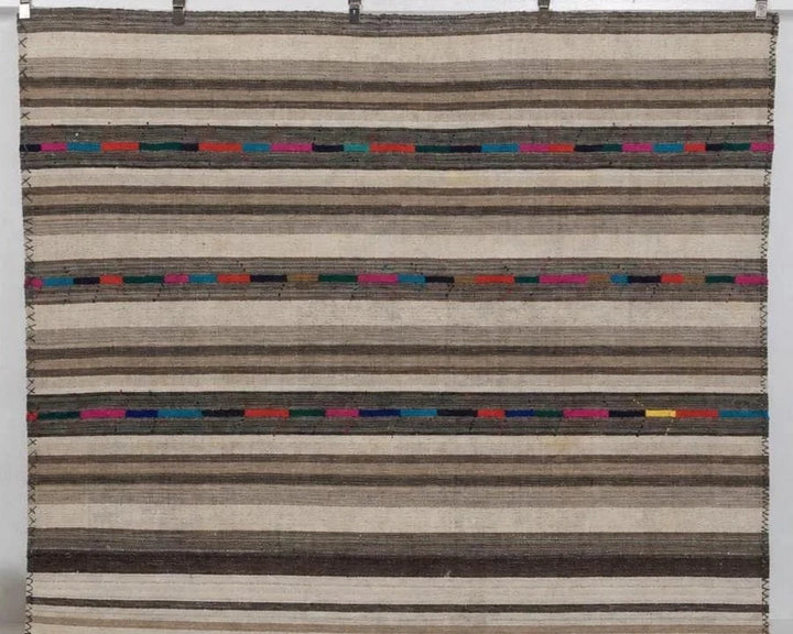 Multicolor Turkish Kilim Rug 7' 11" x 10' 6" Flat-Weave | No. VR45127