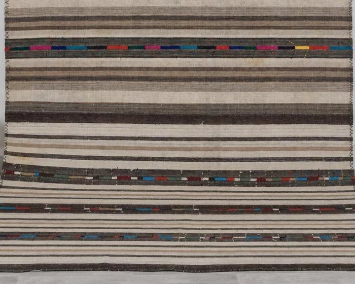 Multicolor Turkish Kilim Rug 7' 11" x 10' 6" Flat-Weave | No. VR45127