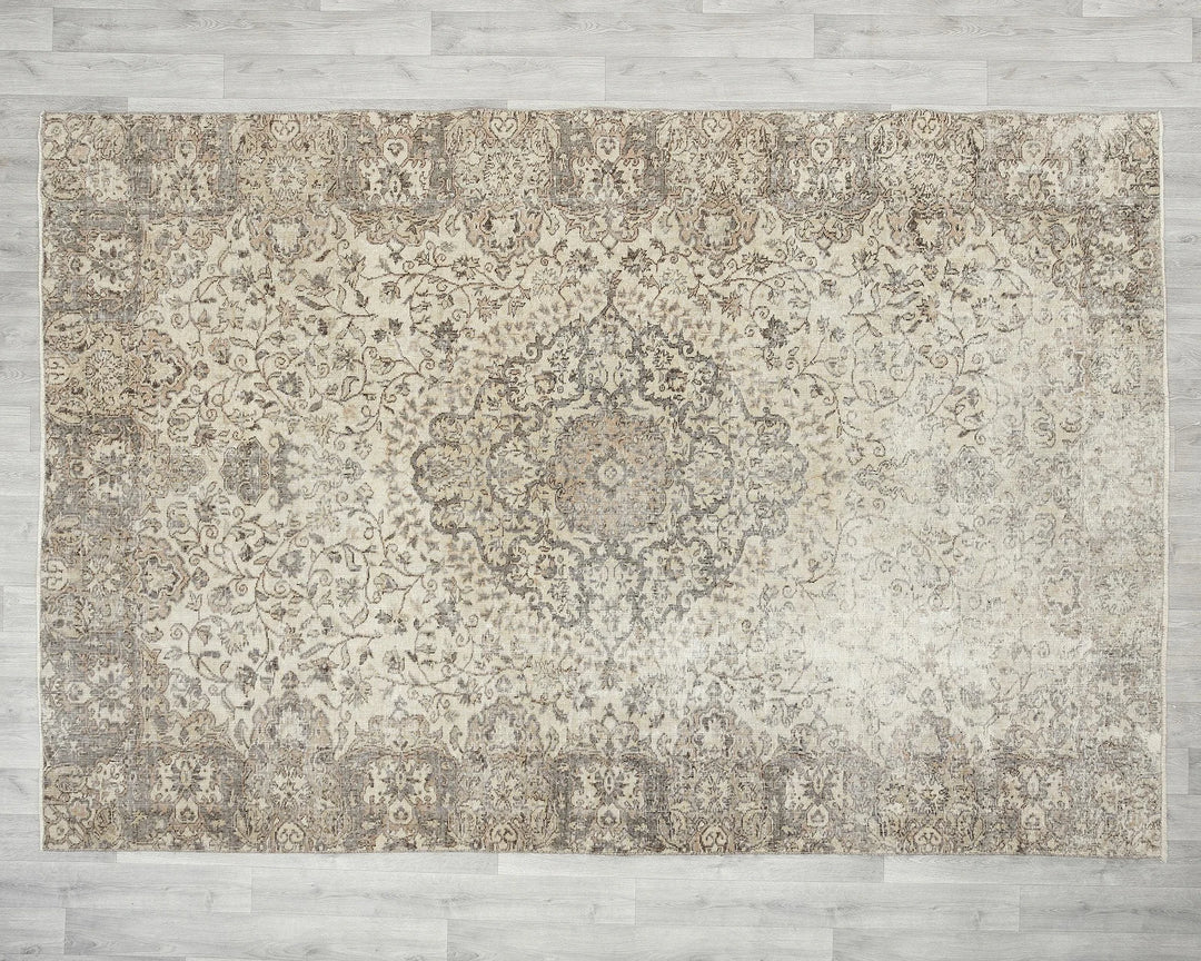 Multicolor Turkish Oushak Rug 6' 4" x 9' 7" Hand-Knotted view 9