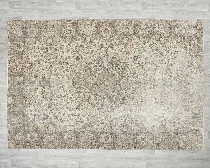 Multicolor Turkish Oushak Rug 6' 4" x 9' 7" Hand-Knotted view 9