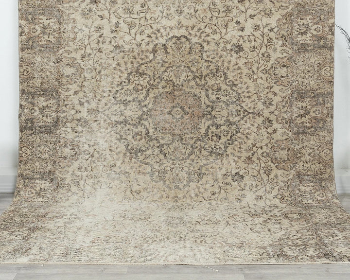 Multicolor Turkish Oushak Rug 6' 4" x 9' 7" Hand-Knotted view
