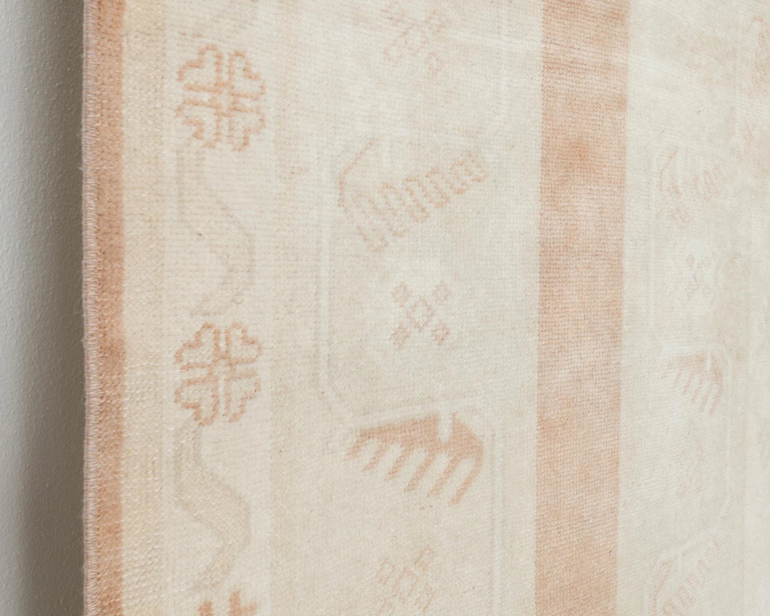 Beige Turkish Oushak Rug 5' 4" x 7' 8" Hand-Knotted | No. VR45208