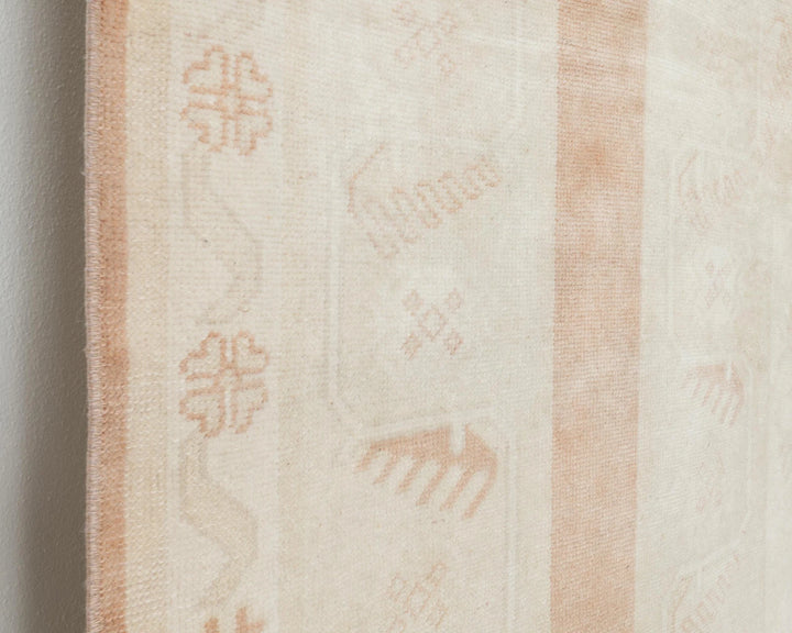 Beige Turkish Oushak Rug 5' 4" x 7' 8" Hand-Knotted | No. VR45208
