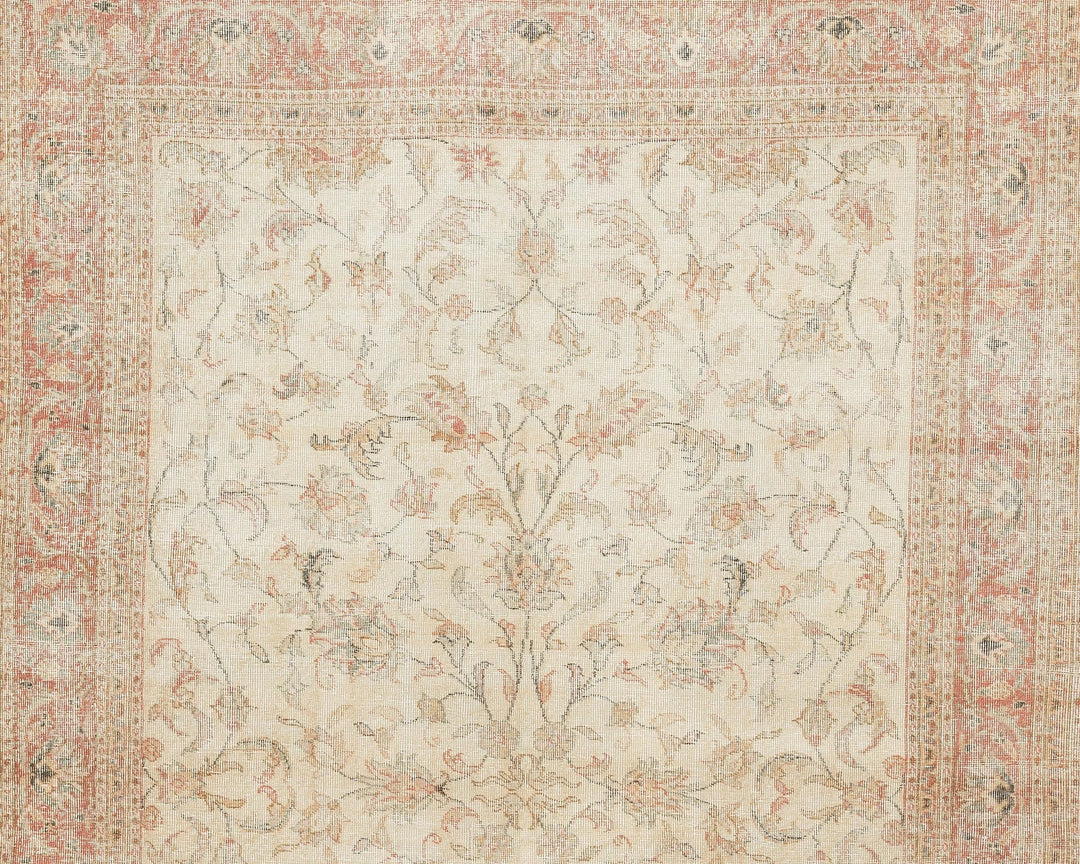 Beige Turkish Oushak Rug 6'7" x 9'8" Hand-Knotted view