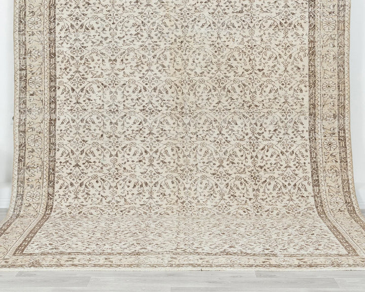 Multicolor Turkish Oushak Rug 6'6" x 10'2" Hand-Knotted | No. VR45424