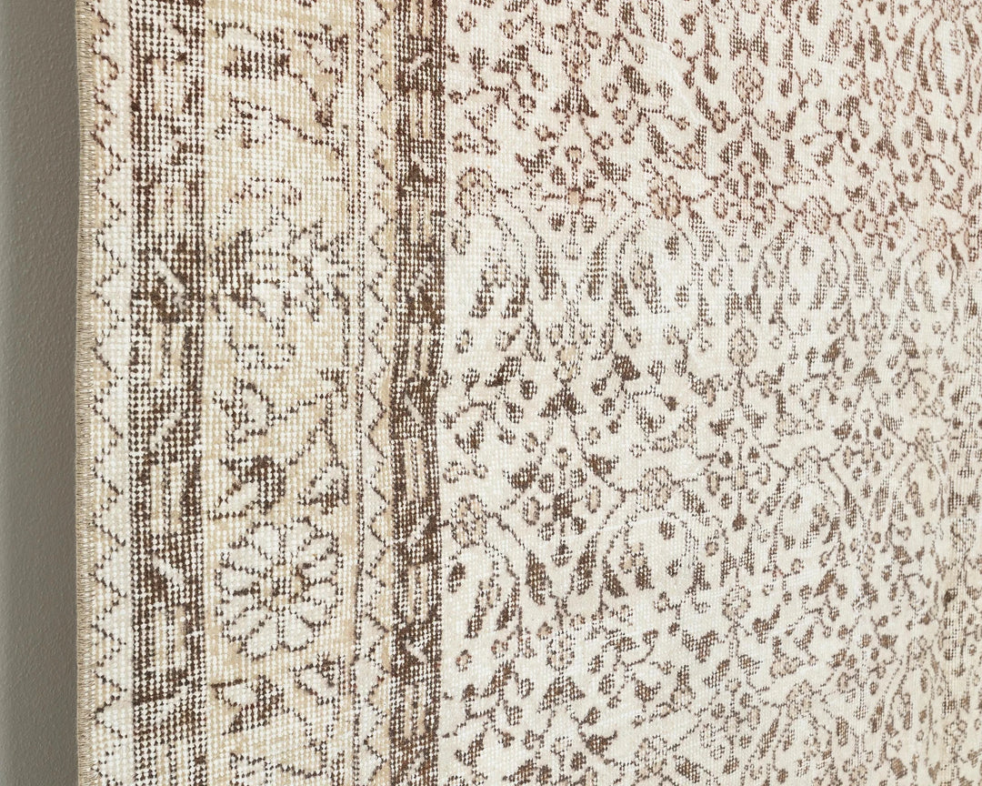 Multicolor Turkish Oushak Rug 6'6" x 10'2" Hand-Knotted | No. VR45424