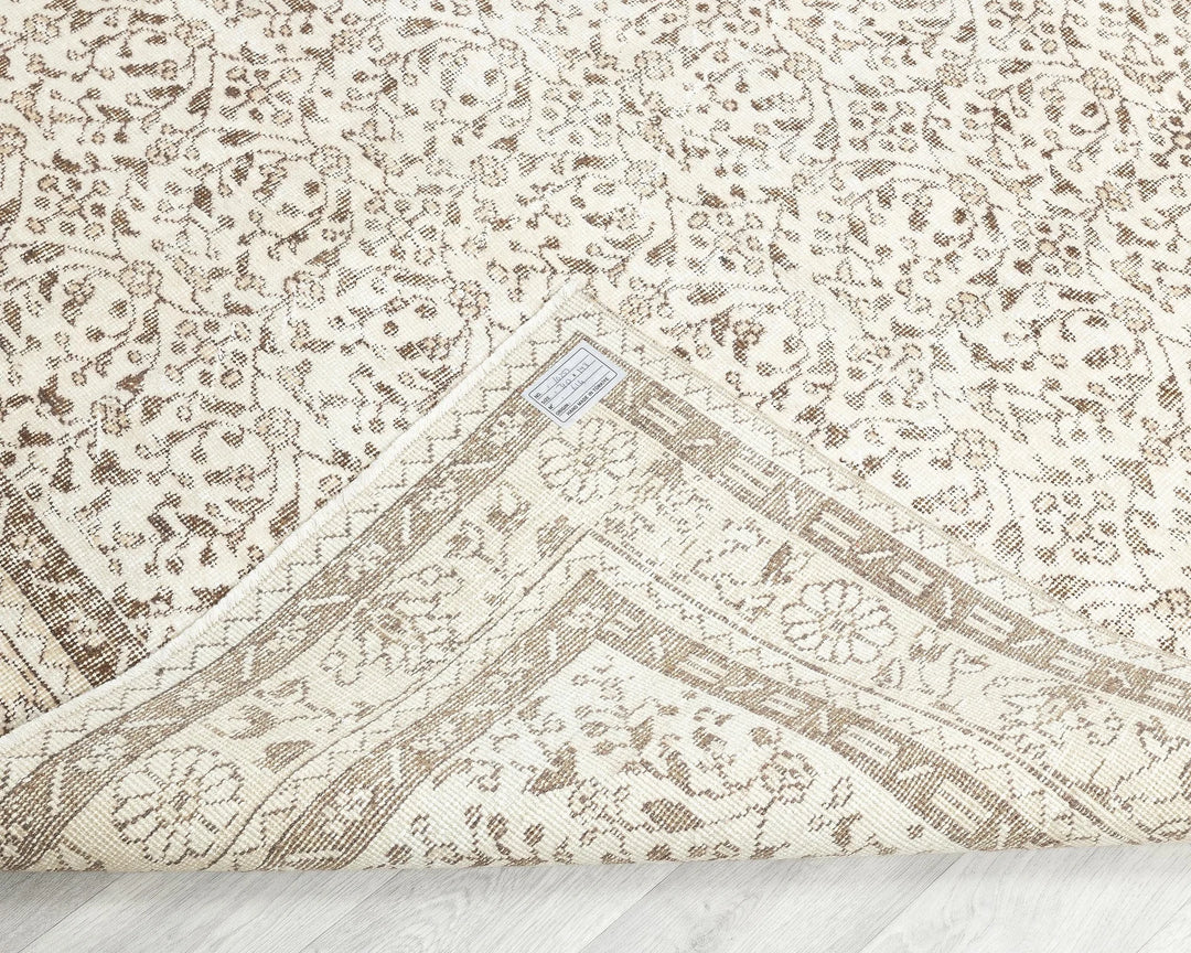 Multicolor Turkish Oushak Rug 6'6" x 10'2" Hand-Knotted | No. VR45424