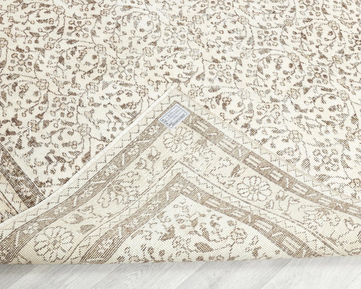 Multicolor Turkish Oushak Rug 6'6" x 10'2" Hand-Knotted | No. VR45424