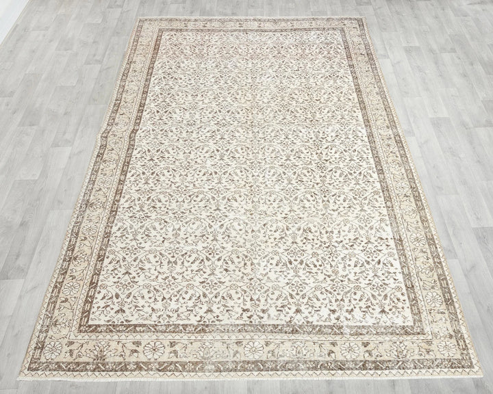 Multicolor Turkish Oushak Rug 6'6" x 10'2" Hand-Knotted | No. VR45424