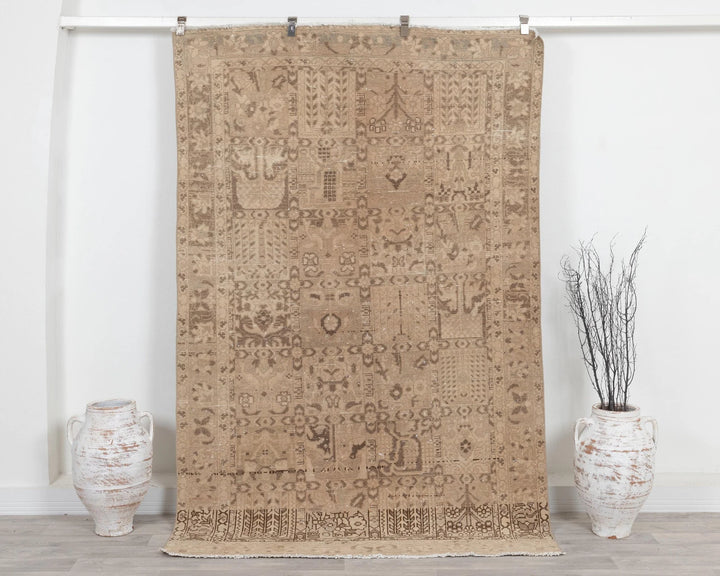 Multicolor Turkish Oushak Rug 5' 2" x 7' 8" Hand-Knotted | No. VR45442