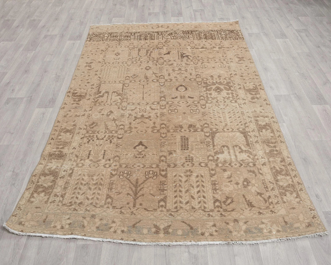 Multicolor Turkish Oushak Rug 5' 2" x 7' 8" Hand-Knotted | No. VR45442