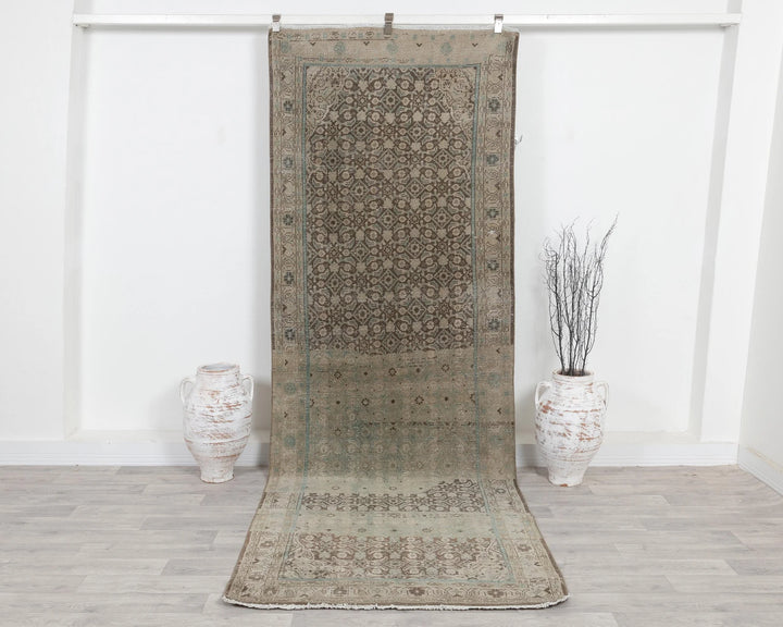 Multicolor Turkish Oushak Rug 3'8" x 10'5" Hand-Knotted | No. VR45503