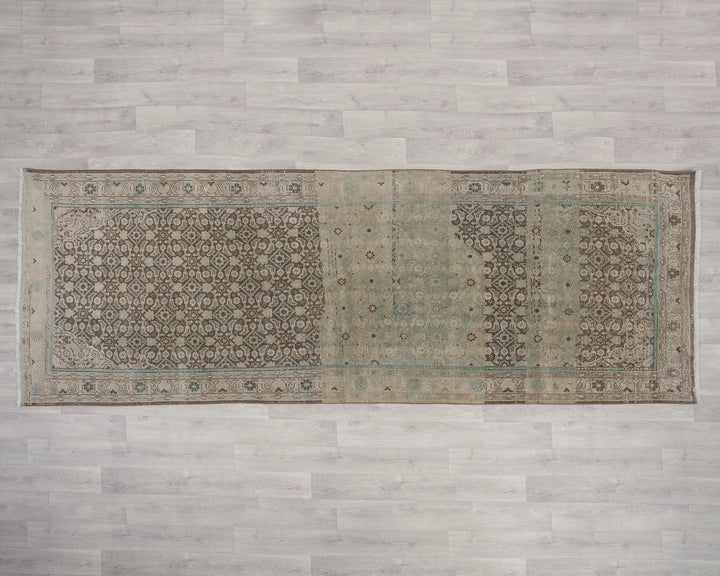 Multicolor Turkish Oushak Rug 3'8" x 10'5" Hand-Knotted | No. VR45503