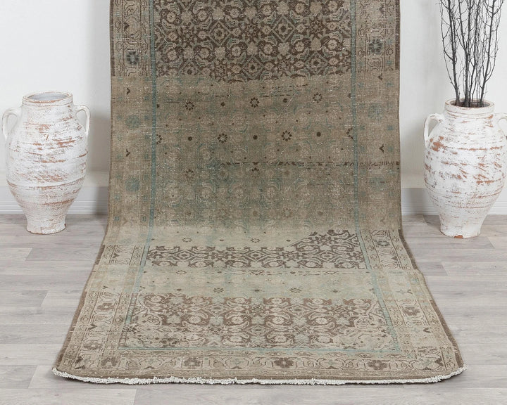 Multicolor Turkish Oushak Rug 3'8" x 10'5" Hand-Knotted | No. VR45503