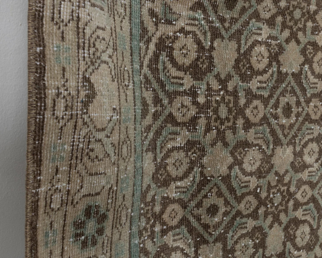 Multicolor Turkish Oushak Rug 3'8" x 10'5" Hand-Knotted | No. VR45503