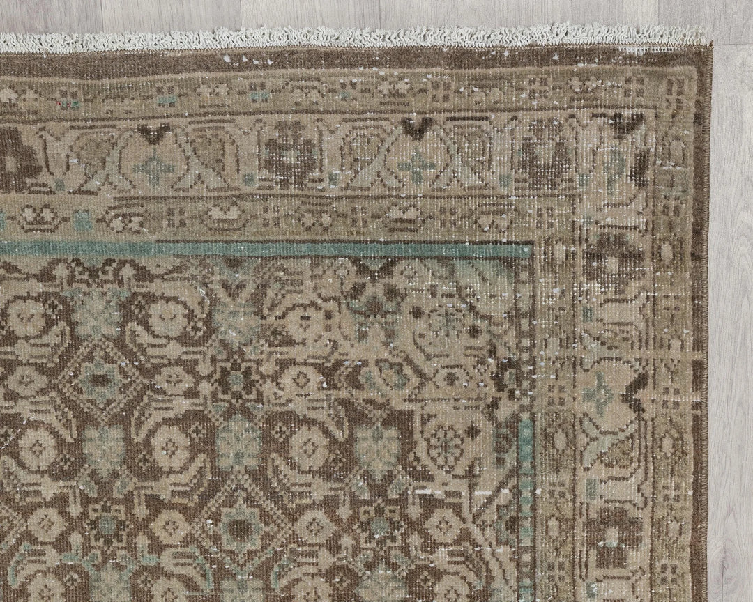 Multicolor Turkish Oushak Rug 3'8" x 10'5" Hand-Knotted | No. VR45503