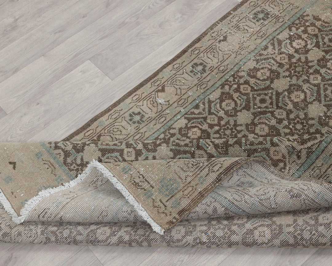 Multicolor Turkish Oushak Rug 3'8" x 10'5" Hand-Knotted | No. VR45503