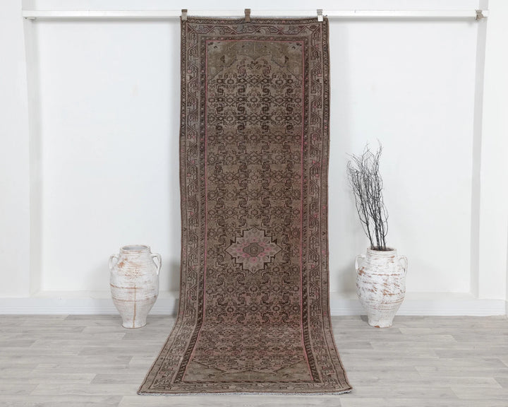 Multicolor Turkish Oushak Rug 3' 4" x 10' 2" Hand-Knotted | No. VR45533
