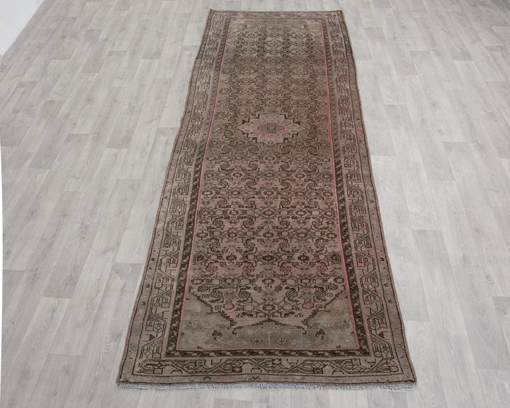 Multicolor Turkish Oushak Rug 3' 4" x 10' 2" Hand-Knotted | No. VR45533