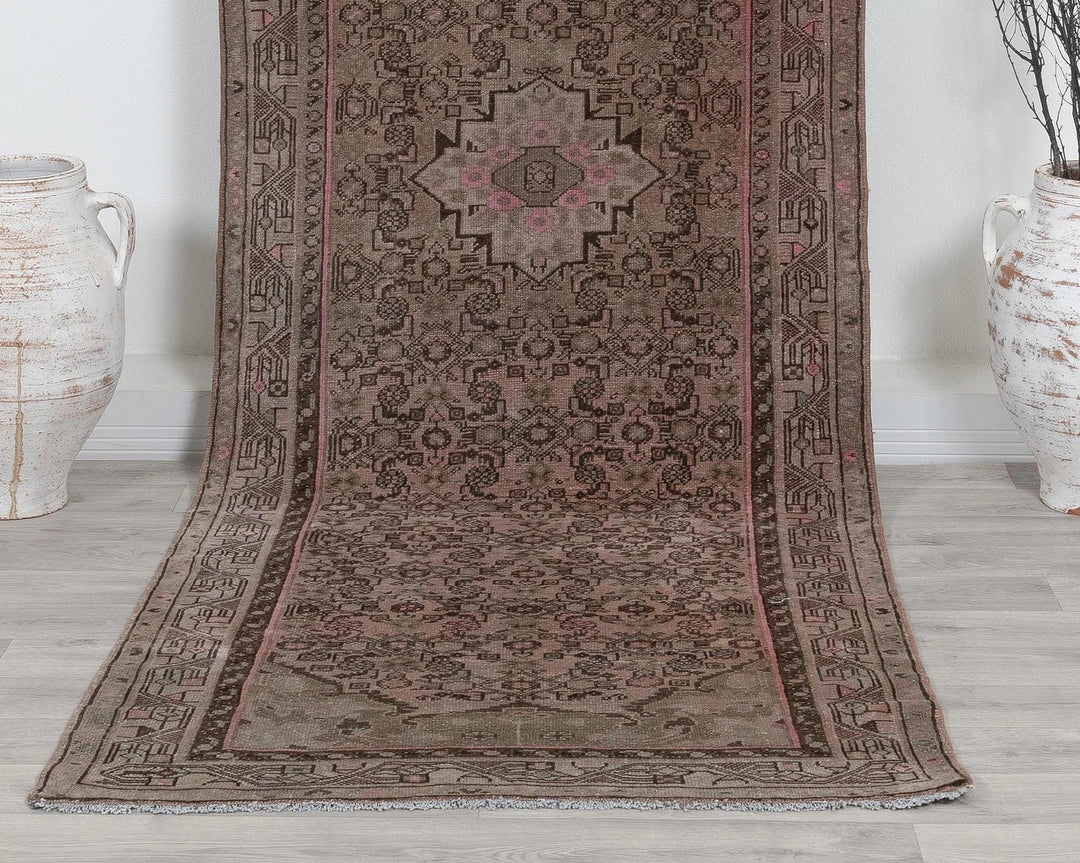 Multicolor Turkish Oushak Rug 3' 4" x 10' 2" Hand-Knotted | No. VR45533