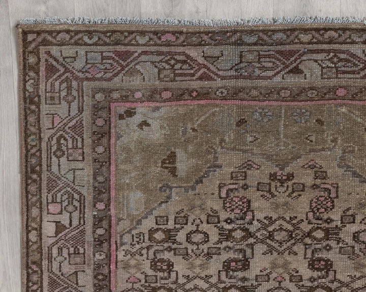 Multicolor Turkish Oushak Rug 3' 4" x 10' 2" Hand-Knotted | No. VR45533