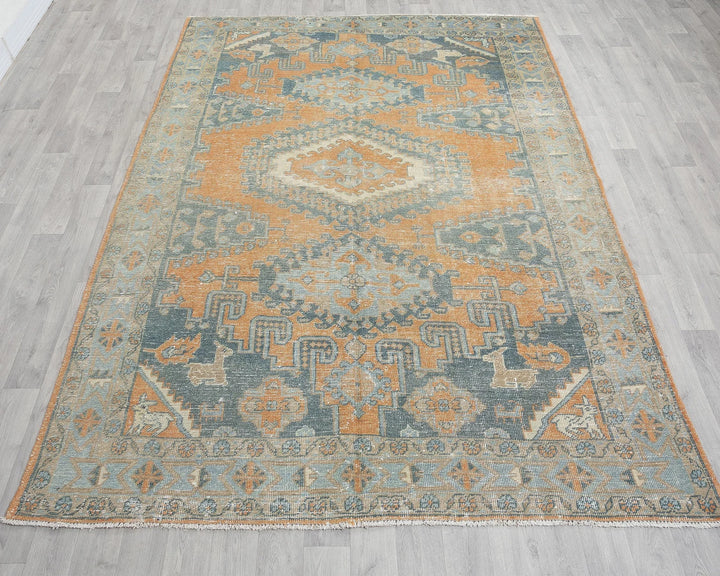 Multicolor Turkish Oushak Rug 6' 6" x 9' 5" Hand-Knotted view 9