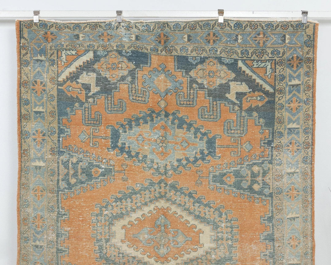 Multicolor Turkish Oushak Rug 6' 6" x 9' 5" Hand-Knotted detail