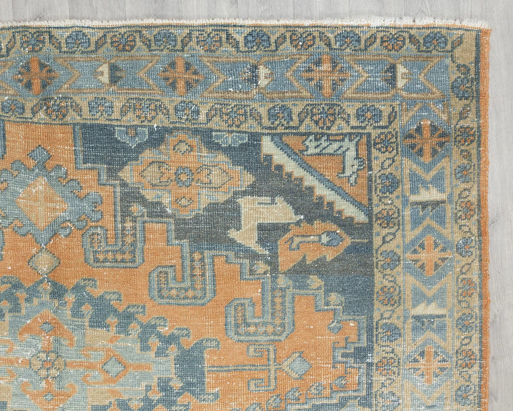 Multicolor Turkish Oushak Rug 6' 6" x 9' 5" Hand-Knotted pattern