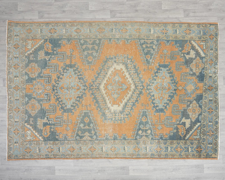 Multicolor Turkish Oushak Rug 6' 6" x 9' 5" Hand-Knotted reverse