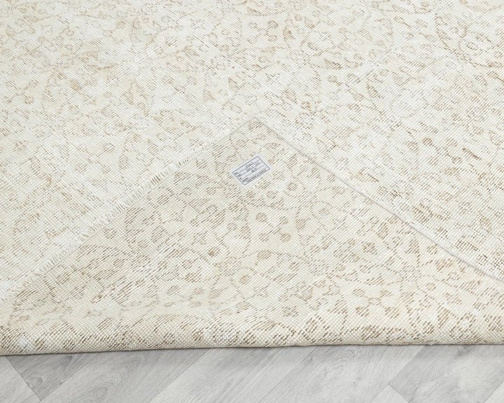 Beige Turkish Oushak Rug 6' 11" x 10' 2" Hand-Knotted | No. VR45539