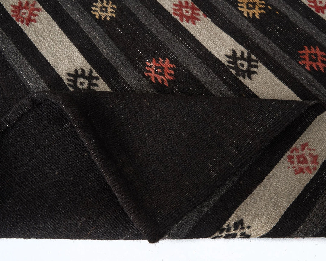 Brown Turkish Kilim Rug 6'1" x 9'8" Flat-Weave | No. VR45597