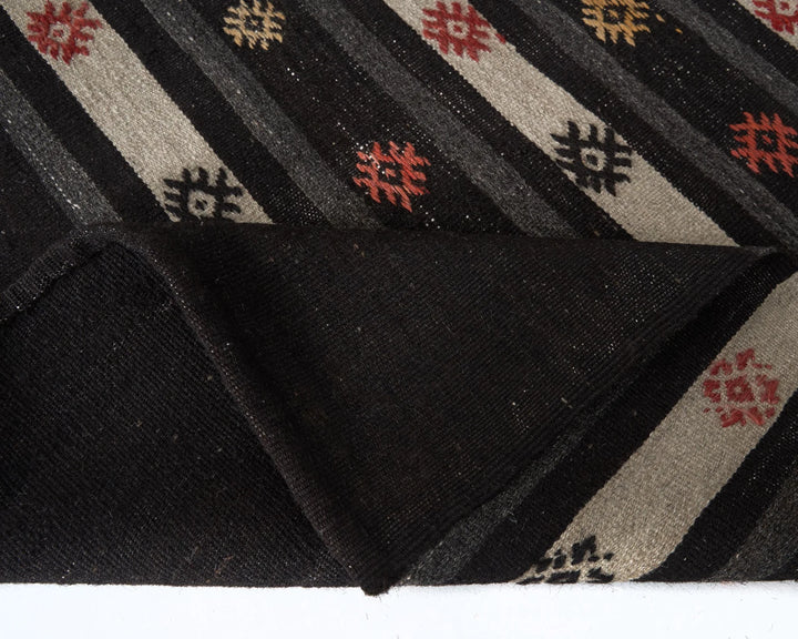 Brown Turkish Kilim Rug 6'1" x 9'8" Flat-Weave | No. VR45597