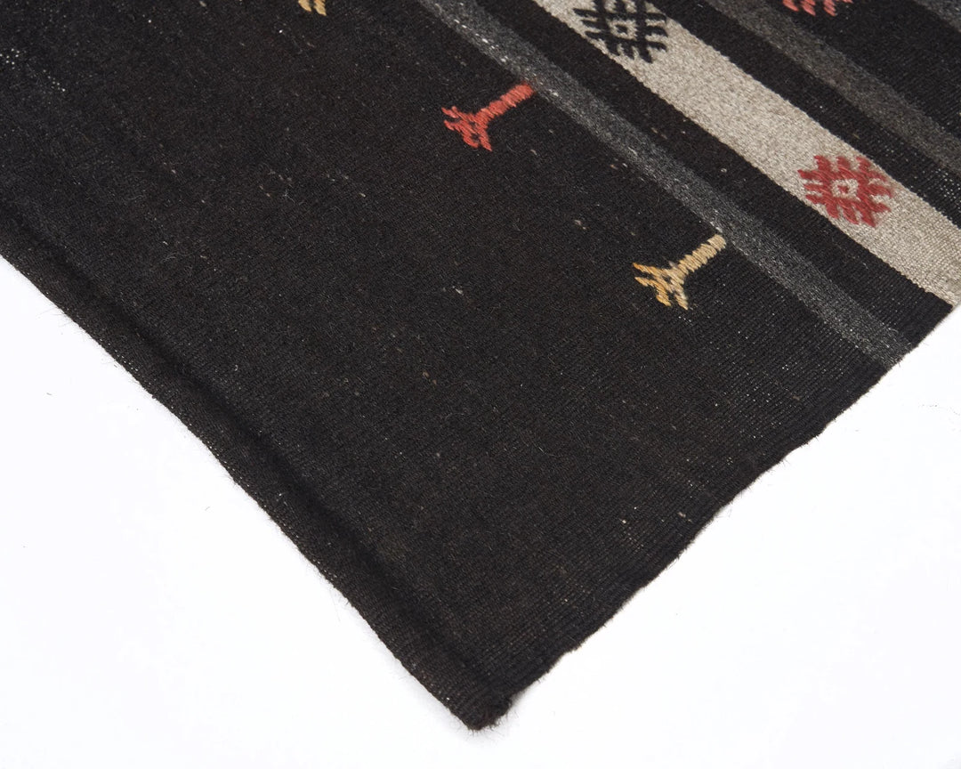 Brown Turkish Kilim Rug 6'1" x 9'8" Flat-Weave | No. VR45597
