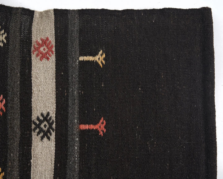 Brown Turkish Kilim Rug 6'1" x 9'8" Flat-Weave | No. VR45597