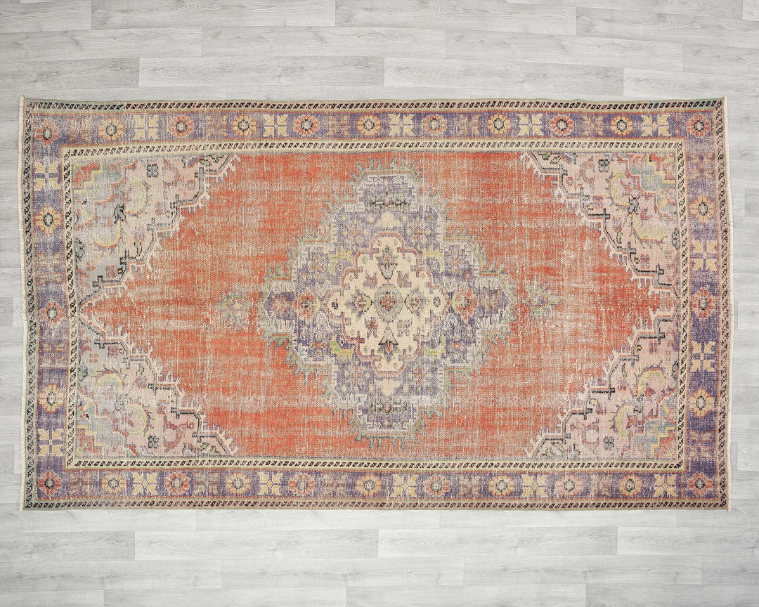Multicolor Turkish Oushak Rug 5' 8" x 9' 7" Hand-Knotted view 9