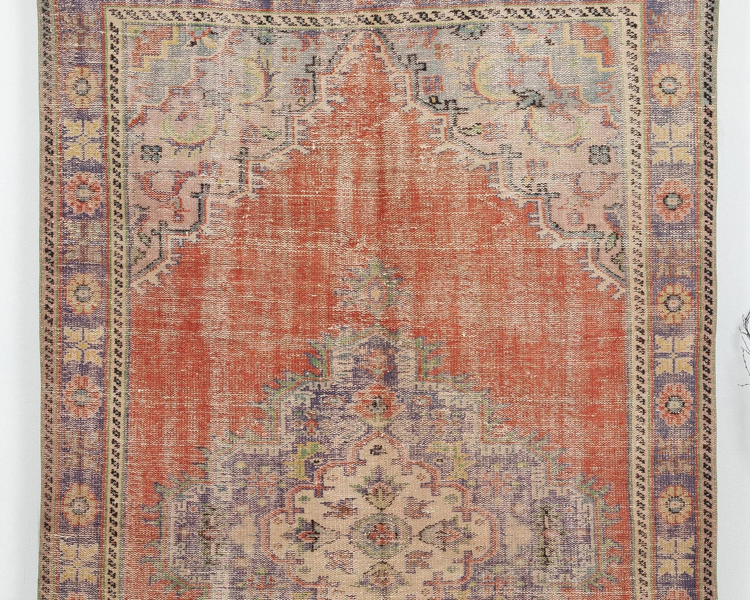 Multicolor Turkish Oushak Rug 5' 8" x 9' 7" Hand-Knotted view