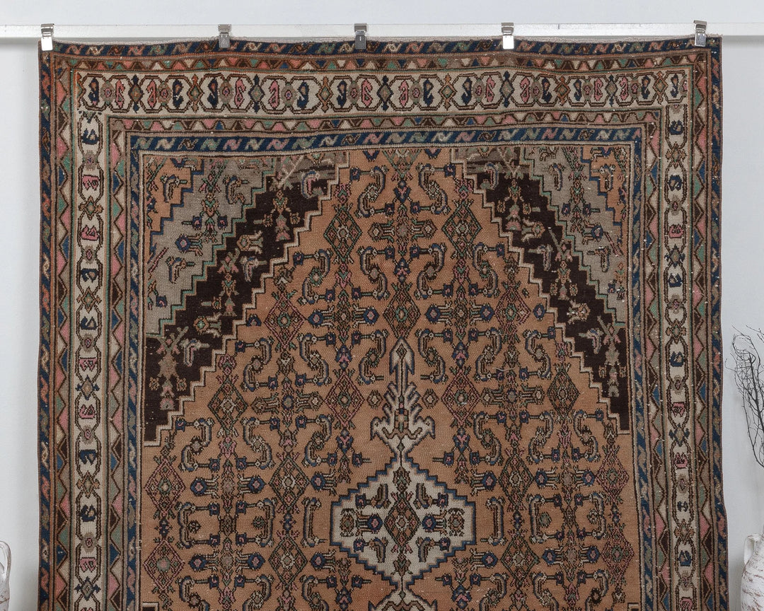 Multicolor Turkish Oushak Rug 6'7" x 10'3" Hand-Knotted | No. VR45811