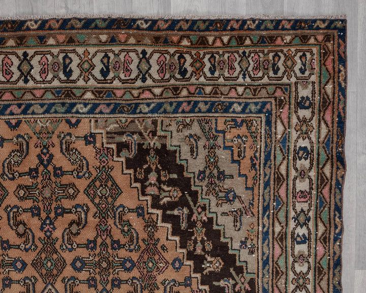 Multicolor Turkish Oushak Rug 6'7" x 10'3" Hand-Knotted | No. VR45811